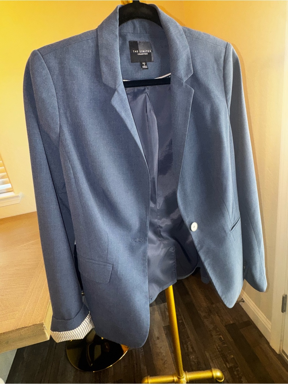 The Limited Men's Light Blue Single-Button Blazer
